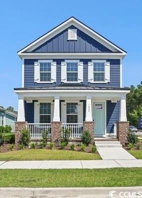 1800 Tryon Dr, Myrtle Beach, SC 29588 - craftsman-style home with covered porch and board and batten siding