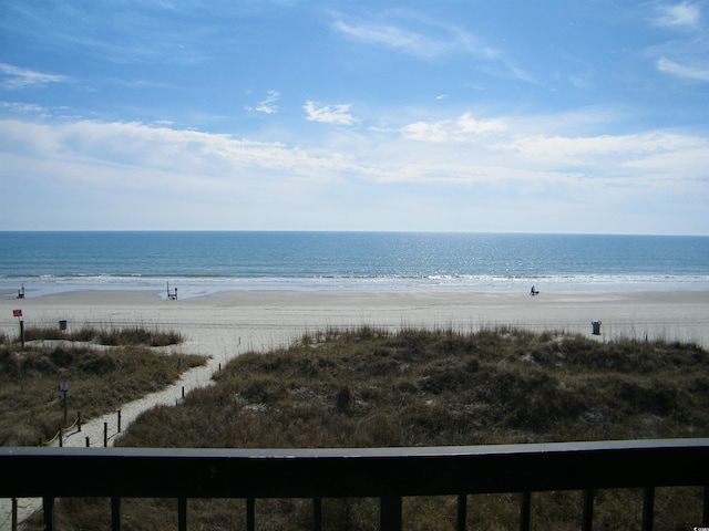 water view featuring a beach view