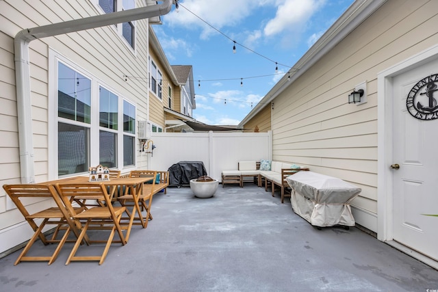 view of patio / terrace with an outdoor living space