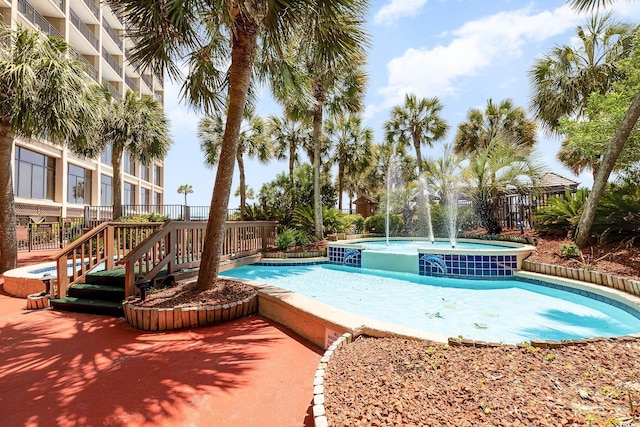 4800 S Ocean Blvd Unit 1514, North Myrtle Beach, SC 29582 - view of pool with a pool with connected hot tub