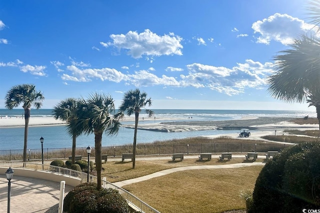 water view with a beach view