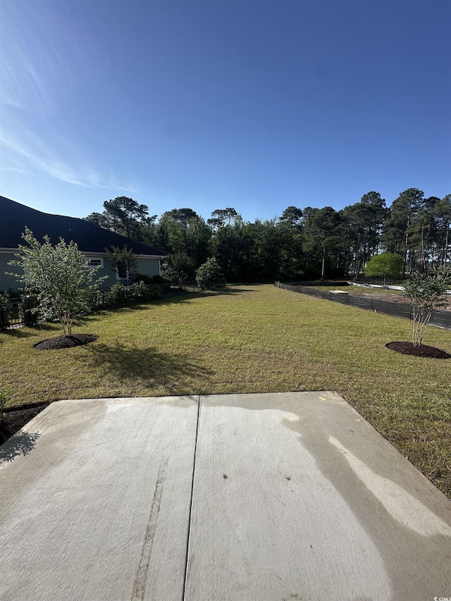 view of yard featuring a patio area