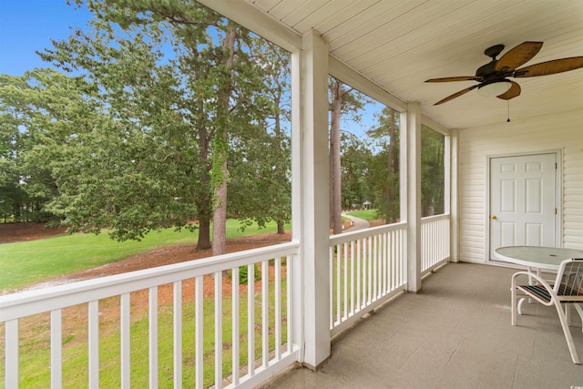 1529 Lanterns Rest Dr Unit 201, Myrtle Beach, SC 29579 - unfurnished sunroom with ceiling fan
