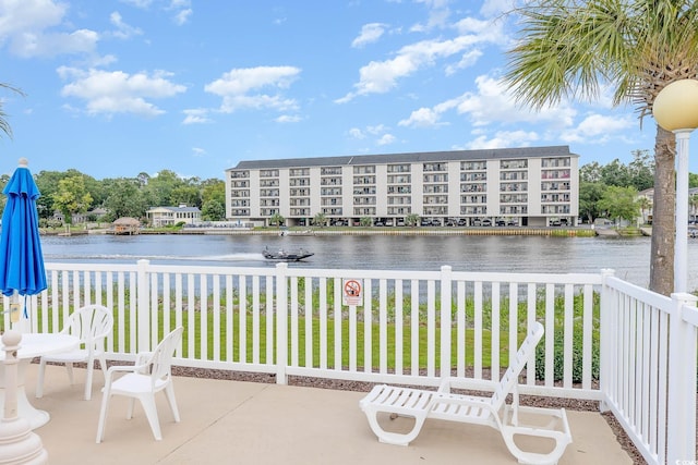 1529 Lanterns Rest Dr Unit 201, Myrtle Beach, SC 29579 - view of patio with a water view