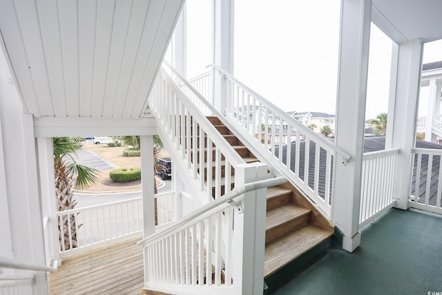 view of stairs