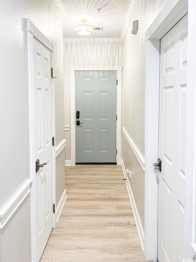 doorway featuring light wood-type flooring