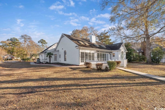 exterior space with a yard and covered porch