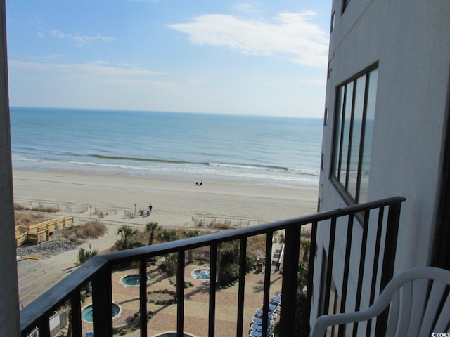 water view featuring a view of the beach