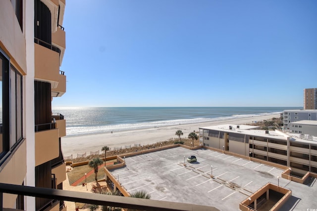 water view with a view of the beach