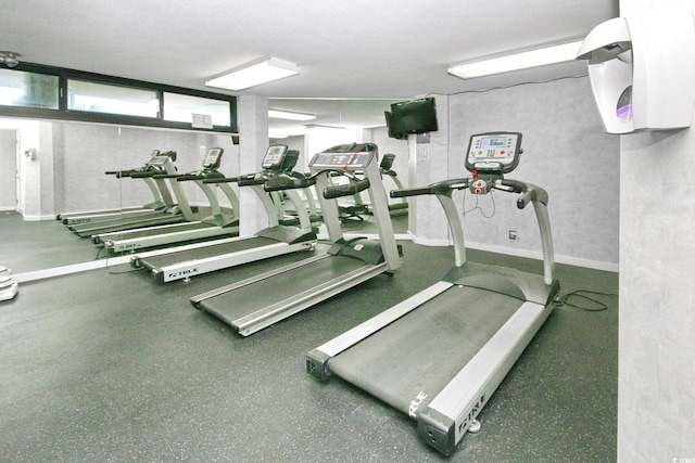 view of workout area