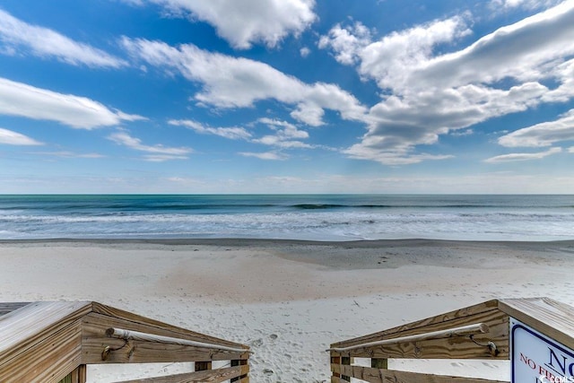 water view featuring a beach view