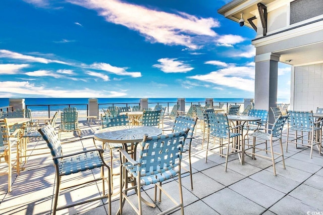 6015 Catalina Dr Unit 734, North Myrtle Beach, SC 29582 - view of patio with a water view