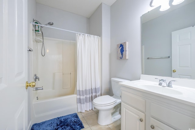 6015 Catalina Dr Unit 734, North Myrtle Beach, SC 29582 - bathroom featuring tile patterned floors, toilet, vanity, and shower / bath combination with curtain