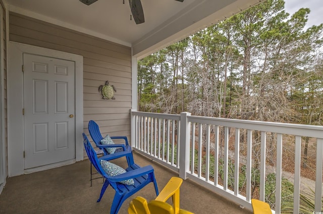 6015 Catalina Dr Unit 734, North Myrtle Beach, SC 29582 - balcony with a ceiling fan