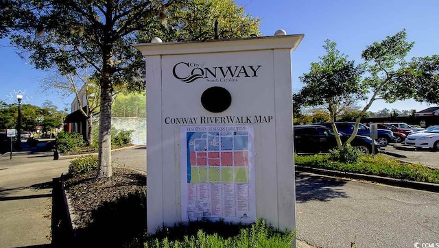 view of community sign