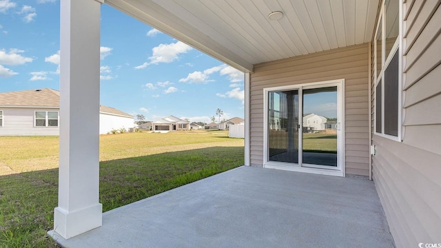 view of patio with a residential view