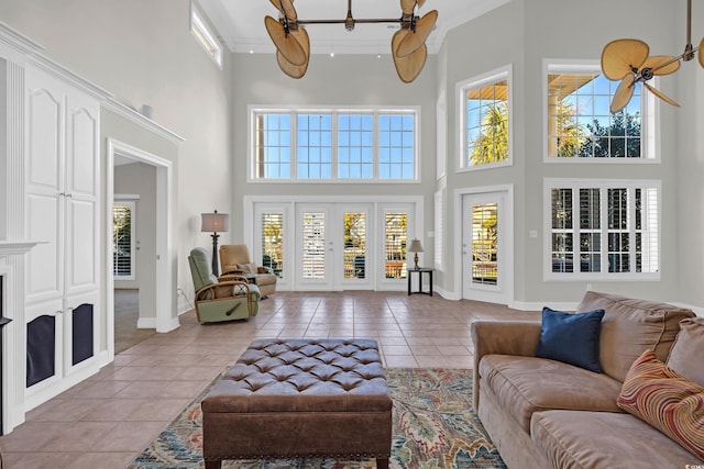 interior space featuring french doors