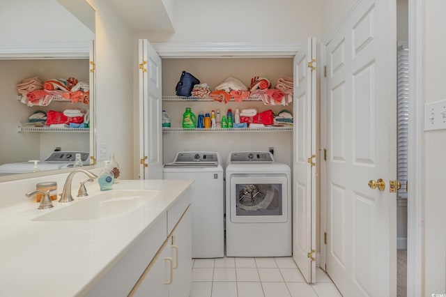 17 Racquet Club Dr, Pawleys Island, SC 29585 - washroom with separate washer and dryer and light tile patterned floors