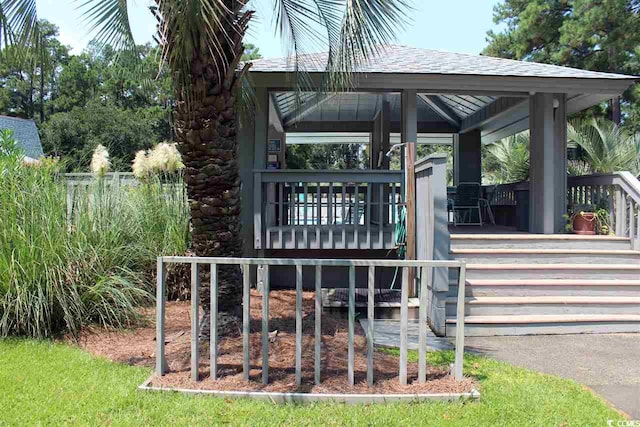 219 Salt Marsh Cir Unit 14A, Pawleys Island, SC 29585 - deck with a gazebo