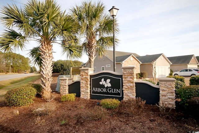 view of community sign