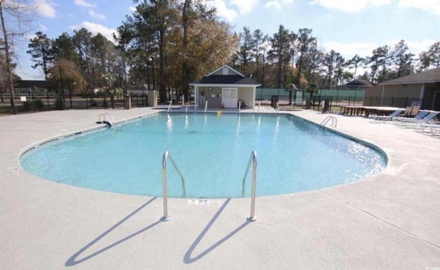 view of pool with a patio