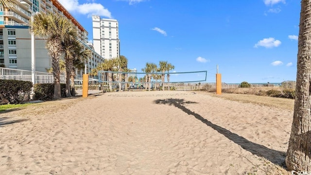 view of community featuring volleyball court