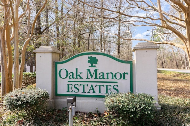 view of community sign