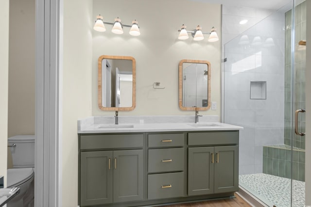 713 9th Ave S, North Myrtle Beach, SC 29582 - full bathroom featuring double vanity and a stall shower