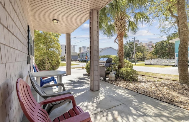 view of patio / terrace with area for grilling