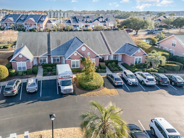 bird's eye view with a residential view