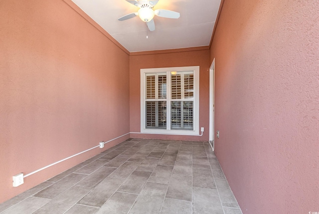 view of patio / terrace with ceiling fan