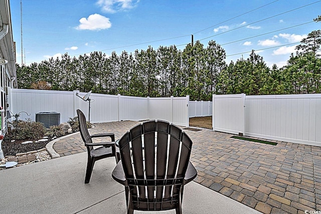 view of patio / terrace with a fenced backyard