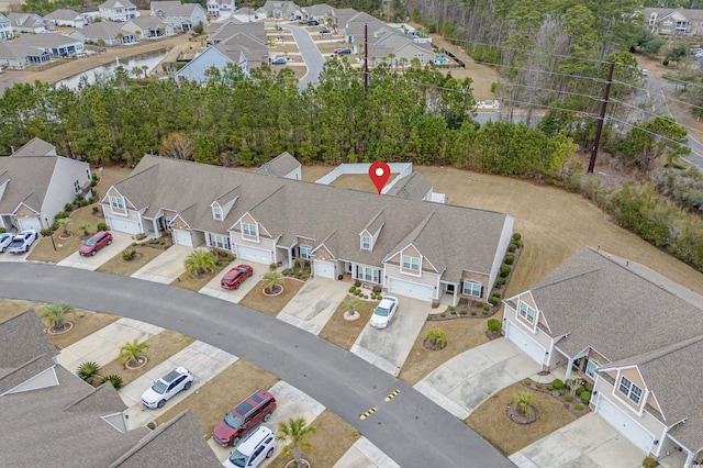 aerial view featuring a residential view