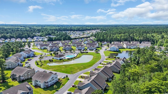 662 Sunnyside Dr Unit 101, Murrells Inlet, SC 29576 - aerial view of residential area with a nearby body of water and a forest