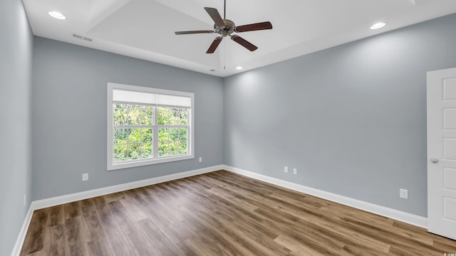 662 Sunnyside Dr Unit 101, Murrells Inlet, SC 29576 - spare room featuring wood finished floors, a ceiling fan, and recessed lighting