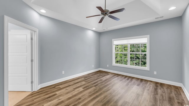 662 Sunnyside Dr Unit 101, Murrells Inlet, SC 29576 - spare room featuring wood finished floors, ceiling fan, and recessed lighting