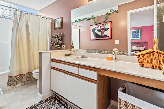2276 Essex Dr Unit H, Surfside Beach, SC 29575 - full bathroom featuring toilet, vanity, and shower / tub combo with curtain