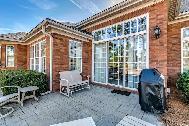 view of patio with grilling area