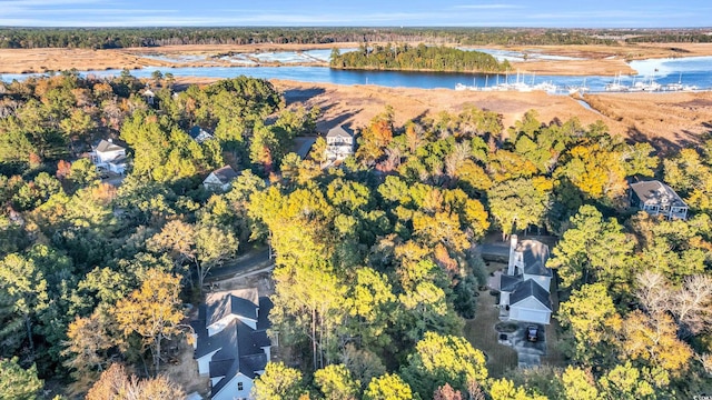 237 Madison Dr, Georgetown, SC 29440 - drone / aerial view with a forest view and a water view