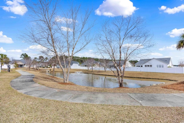 water view featuring a residential view