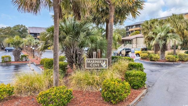 view of community sign