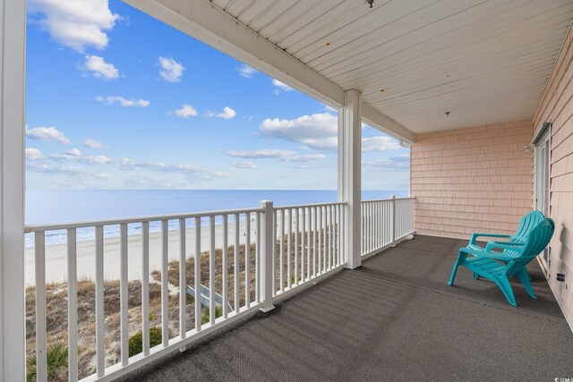 817 S Ocean Blvd Unit 105, North Myrtle Beach, SC 29582 - balcony with view of water and beach
