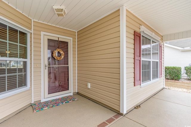 view of doorway to property