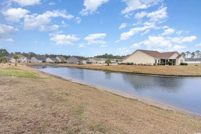 view of water feature featuring a residential view