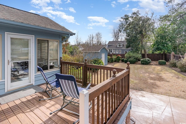 wooden deck with fence