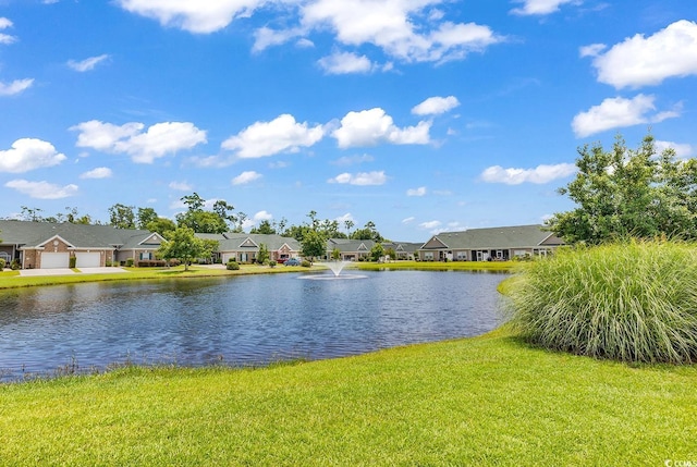 property view of water featuring a residential view