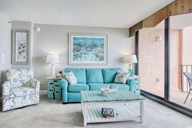 view of carpeted living room