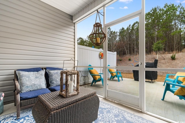 view of sunroom / solarium