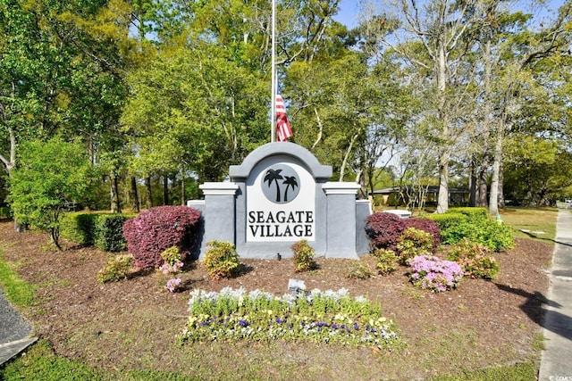 view of community sign