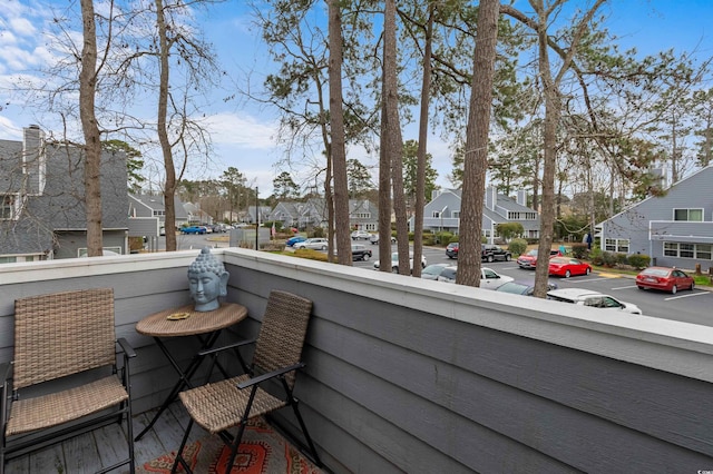 balcony with a residential view